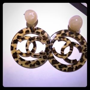 Leopard print earrings